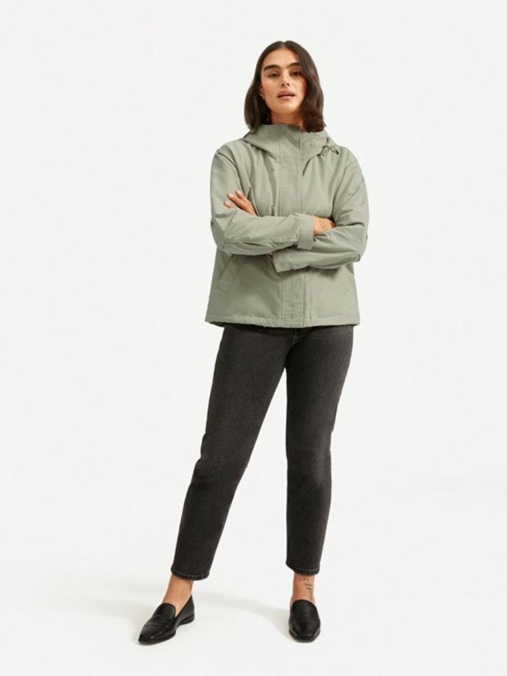 Everlane Renew Windbreaker Green Size XS